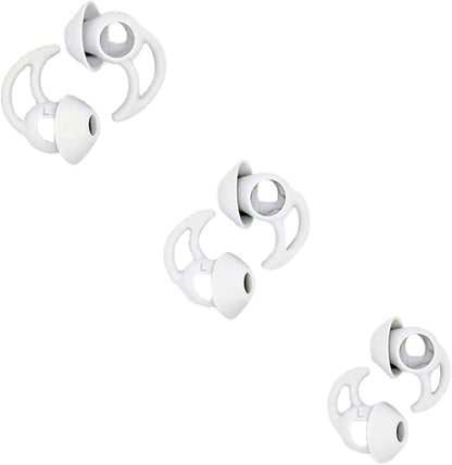 Earbud Replacement Tips Silicone Earbud Tips Compatible with Bose Quietcomfort and Sport Headphone Rubber Tips Ear Bud Covers 3 Pairs S M L Gray