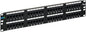 ICC CAT6 Patch Panel, UL Listed & PoE++ Rated Gigabit Applications, Rackmount 48 Port 2U 19-Inch Network Patch Panel with Rear 110 IDC Terminal Blocks for Gigabit Network Switch, Black