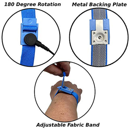 RubberStat Dual Layer ESD Compliant Workstation Rubber Table Mat Kit, Soldering, Cell Phone Repair, with Wrist Strap Set and Ground Cord - 24"x60" Green