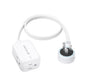 TROND 360° Rotating Flat Plug Extension Cord Surge Protector 1.5ft, Small Power Strip with 900 Joules, 3 Side Grounded Outlets, 13A, SPT 16/3 Gauge Wire for Indoor Home Office Dorm Room Travel, White