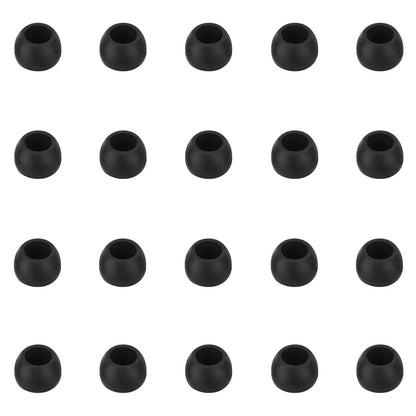 WKYMY Silicone Small Replacement Earbud Tips Eartips for In-Ear Headphones Rubber Tips Earbuds Cap 10 Pairs (Black)
