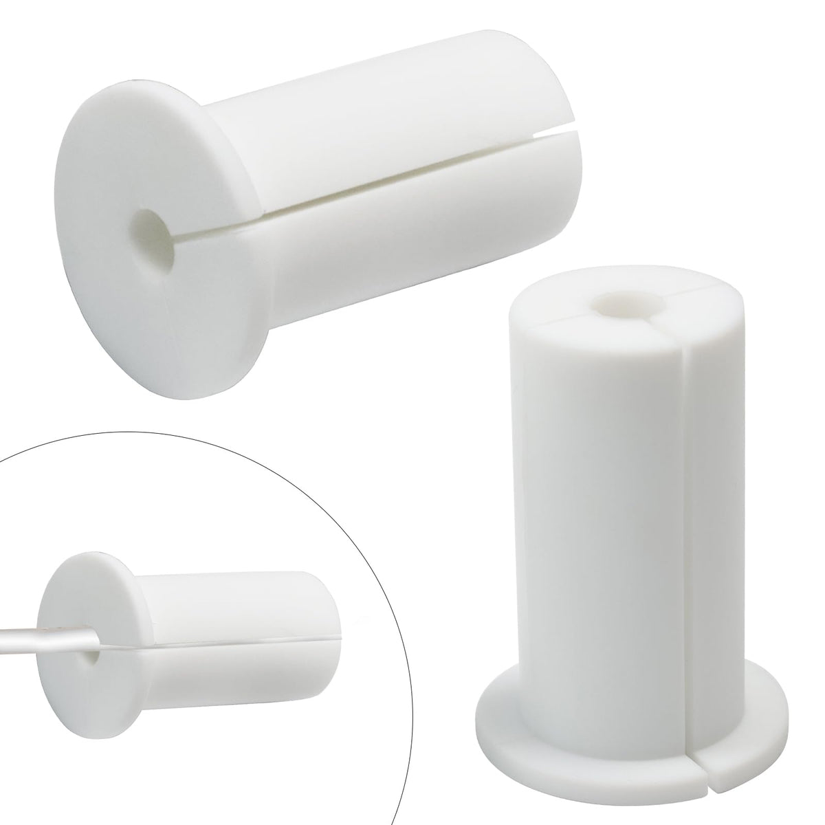 EASYEAH 2pc Black Starlink Cable Grommets 1" Silicone Wire Hole Grommet