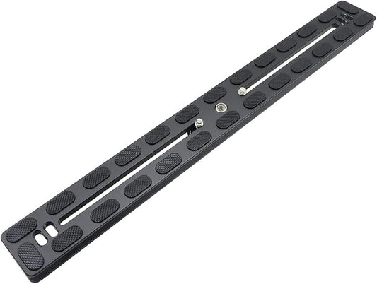 HITHUT PU-350 350mm Universal Long Quick Release Plate Dual Dovetail Slide Rail with D-Ring Screw for Ball Head Tripod Mount DSLR Camera Arca Swiss Compatible