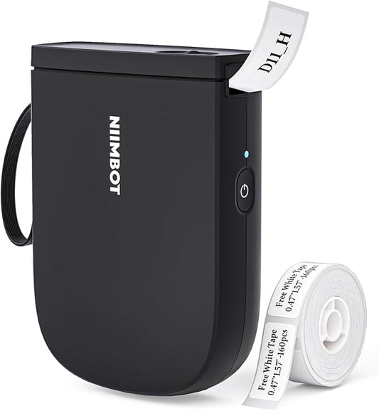 NIIMBOT D11 Upgraded Version 300 DPI Label Maker with Tape, Black