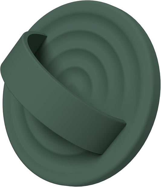 COFFKER Magnetic Phone Ring Grip Holder, Silicone Finger Loop Grip, Compatible with MasSafe, Back of Phone for iPhone Pro Max/Plus/16/15/15/14/13/12 Series, Alpine Green