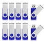 Aiibe 10 Pack 128GB Flash Drive USB Drive Thumb Drives USB 2.0 Memory Stick Jump Drives 128GB USB Flash Drive Bulk (10 Mixed Colors: Black Blue Red Green Orange White Yellow Pink Purple Silver)