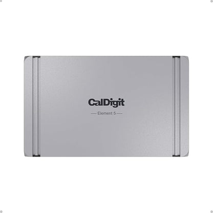 CalDigit E5 - Thunderbolt 5 Element 5 Hub - 9-Port, 4xThunderbolt 5/USB4 v2 Ports, 3xUSB-A & 2xUSB-C 10Gb/s Ports, Single 8K, Dual 6K/8K, or Dual 4K@240Hz Displays, 90W Charging, 0.8m Cable 180W PSU