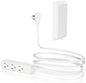 Flat Plug Power Strip 3FT - Ultra Thin Extension Cord White Wall Outlet Extender 3 Outlets with Baby Proofing Cover for Kitchen, Behind TV, Bedroom ETL Listed 13A 125V 1625W