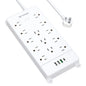 TROND Power Strip Surge Protector 10ft Cord, 4000J, 4 USB, ETL Listed,Black