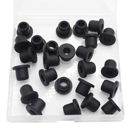 25 Pcs 3/8" Drill Hole, 1/4" ID Silicone Rubber Grommets for Wiring, Top Hat Grommets for Tubes Cables, Waterproof L-Shape O-Ring Seal Hose Gasket in Hydroponic Irrigation Systems