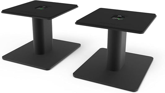 Kanto SP6HD Desktop Speaker Stands for Medium/Large Bookshelf Speakers & Mid-Size/Full-Size 4”-7” Studio Monitors | 6" Tall | Black | Pair