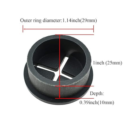 HAHIYO 4Pcs 1Inch/25mm Black Flexible Rubber Desk Grommet Wire Grommet Cable Management Cord Hole Cover Desk Wire Hole Insert Wire Organizer for Computer Office Home School Equipment Systems