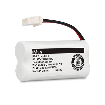 iMah BT162342 BT262342 Cordless Phone Batteries Compatible with BT183342 BT283342 BT166342 BT266342 VTech CS6114 CS6419 CS6719 AT&T EL52300 CL80111 Handset Telephone (Pack of 2)