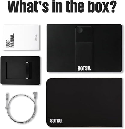SOTSU FlipAction Pro 16" Gen2 Premium Portable Monitor | Super Compact | Pivot Rotate | 2560x1600 DCI P3 | 120Hz | 400 Nits | Full Metal CNC | Perfect Match for Mac and Windows (Universe Black)