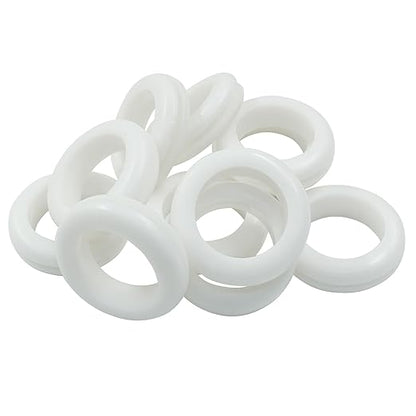 12 Pcs Rubber Grommets, 7/8" Inside Diameter 1" Drill Hole Rubber Wire Grommets for Wire, Firewall, Cables, Plugs (White)