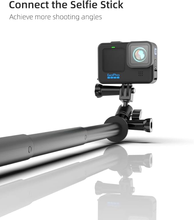 Aluminum 360 Degree Rotation Camera Mount, Metal Bracket Adapter Compatible with GoPro Hero 13/12/11/10/9/8/7, DJI Action 5Pro/4/3, Sony and Other Action Cameras (Adjustable Adapter Mount)