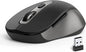 Wireless Mouse for Laptop, PC, Chromebook, Mac, MacBook, Silent Wireless Mouse with USB Nano Receiver, Side Button, 2400 DPI, Anti Slip Roller, 6 Button Ergonomics Cordless Computer Mice - Black Gray