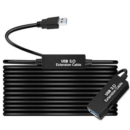 50FT USB 3.0 Active Extension Cable, USB Extension Cord A/M to A/F (15M) for USB HUB,Webcam,Xbox,Oculus Quest 2/3 VR,PS4,Printer,External Hard Disk