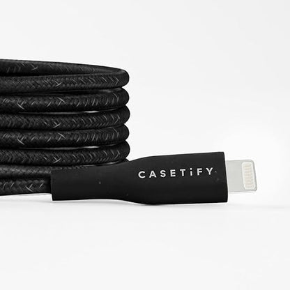 CASETiFY Powerthru USB-C to Lightning Cable (2m/6.6ft) - Black