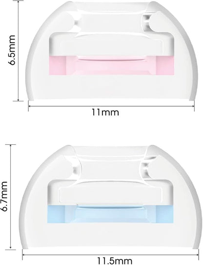 SpinFit CP1025-M/S- Medical Grade Silicone Patented Ear Tips, Secure Fit and Supreme Comfort Fits MTW3, Galaxy Buds 2, Soundcore Space A40 & More (2 Pairs) (for Nozzle Diameter from 4-5.5mm)