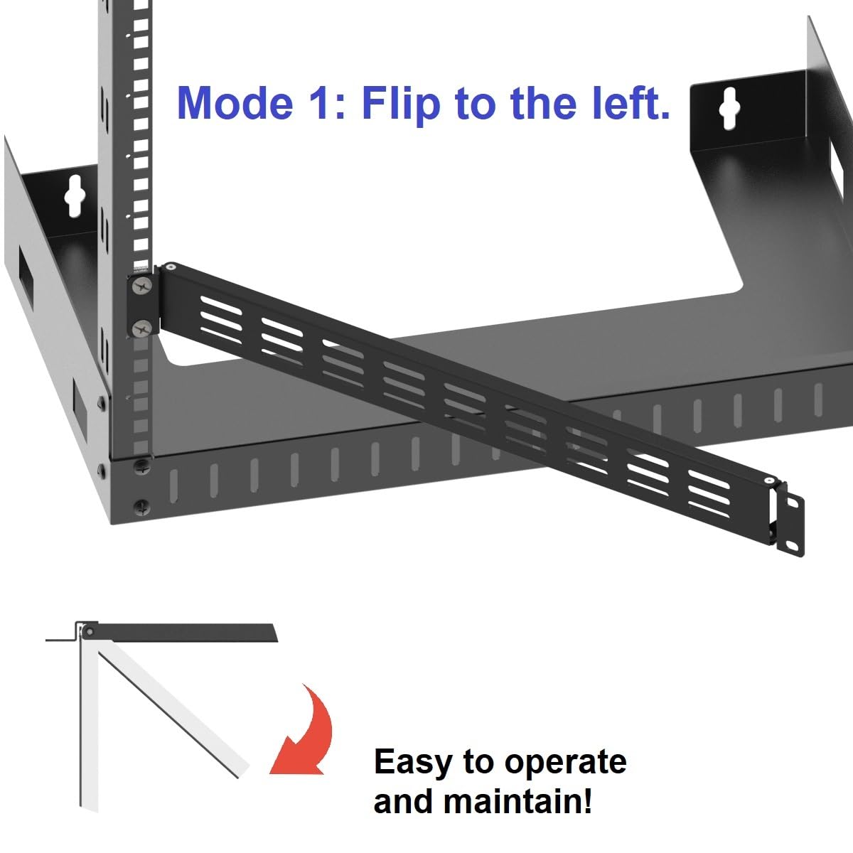 QiaoYoubang 1U Hinged Vented Rack Mount Blank Panel Spacer