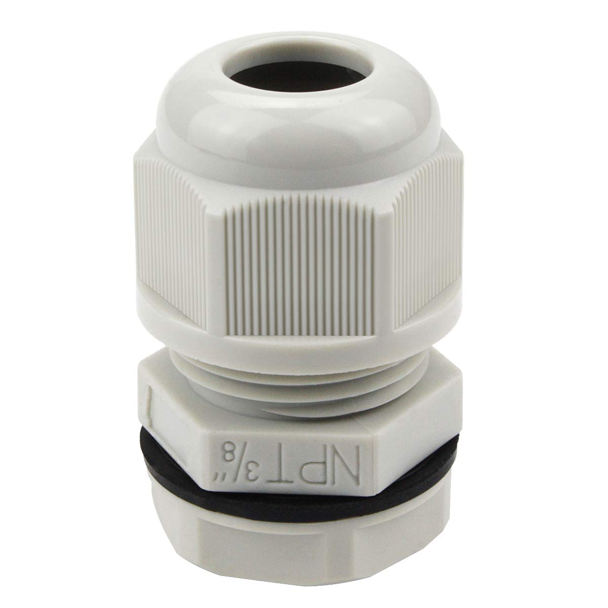 XHF 5 Pcs 3/4" IP68 Strain Relief Nylon Cord Grip NPT Cable Glands Adjustable UL Listed and RoHS Compliant (Black)