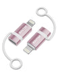 [MFi Certified] 36W USB C to Lightning Cable Adapter, Support Data Sync/PD Fast Charging Compatible with iPhone iPad AirPods, with Anti-Lost Holder - Rose Gold 2 Pack