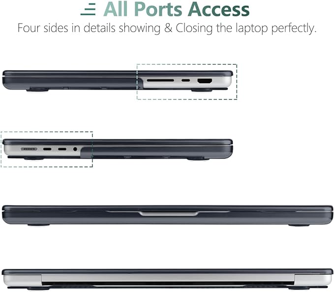 DONGKE for M4 MacBook Pro 16 Inch Case 2024 2023 2021 A3403 A3186 M3 A2991 M2 A2780 M1 A2485 Pro/Max Chip, Plastic Hard Shell Case & Keyboard Cover for Mac Pro 16 with Touch ID, Bows & Stars