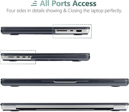 DONGKE for M4 MacBook Pro 16 Inch Case 2024 2023 2021 A3403 A3186 M3 A2991 M2 A2780 M1 A2485 Pro/Max Chip, Plastic Hard Shell Case & Keyboard Cover for Mac Pro 16 with Touch ID, Ink Flower