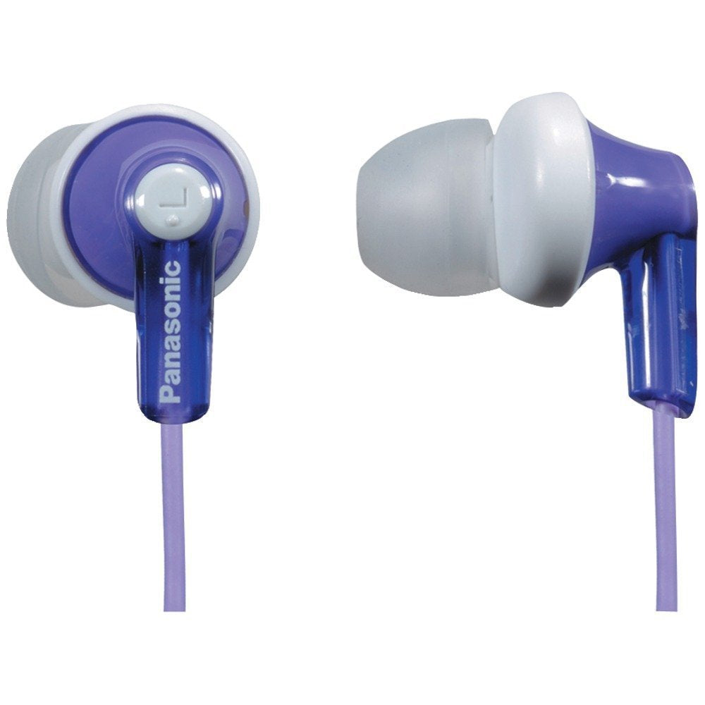 Panasonic ErgoFit In-Ear Earbud Headphones RP-HJE120-R (Red) Dynamic Crystal Clear Sound, Ergonomic Comfort-Fit