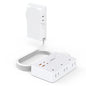 Power Strip Surge Protector with Outlet Cover, 6 AC Outlets Surge Protection, 4 USB Ports, 5ft Extension Cord, Wall Mount Flat Plug for Indoor Home Office Kitchen, White