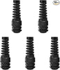 Strain Relief Cord Connector, CGELE 5 Pack NPT 3/4" Waterproof Cable Gland Cord Grip Spiral Adjustable Connector Strain Relief Cord Connectors Joints Nylon with Gaskets