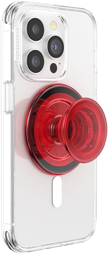 PopSockets Phone Grip for MagSafe, Magnetic Holder, Phone Stand, Red - Danger Red