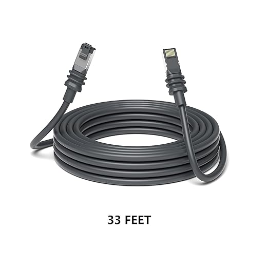33FT Replacement Cable for Starlink Gen 3 and Starlink Mini, Replacement Starlink Rectangular Satellite Gen 3 Waterproof Outdoor Cable