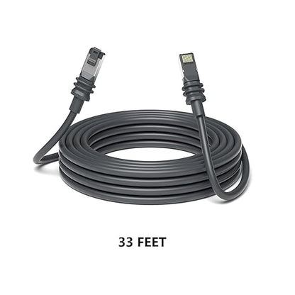 33FT Replacement Cable for Starlink Gen 3 and Starlink Mini, Replacement Starlink Rectangular Satellite Gen 3 Waterproof Outdoor Cable