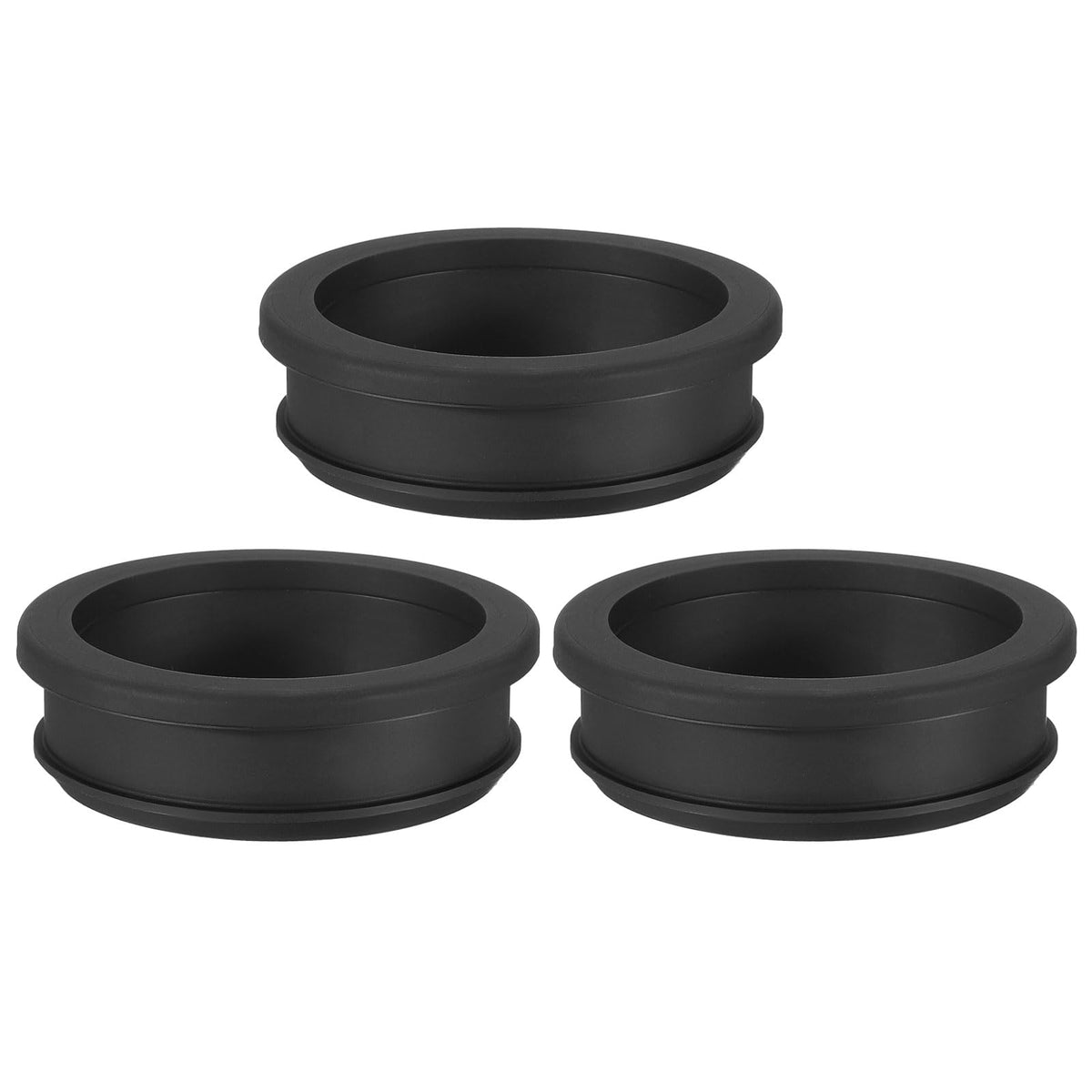PATIKIL 32.6mm / 1-1/4 Inch Drill Hole,1 Inch ID Rubber Grommets, 3Pcs Top Hat Grommet for Wiring Eyelet Ring Gasket Automotive Firewall Cable Hole Plugs Wires Protection, Black