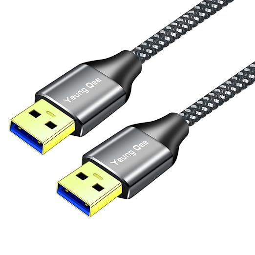 USB 3.0 A to A Male Cable 1.5 ft,Super Speed Type A Male to Male Cable USB 3.0 Double End USB Cord for Hard Disk, Cameras,Laptop Cooler, DVD Player and More (1.5FT/0.5M)