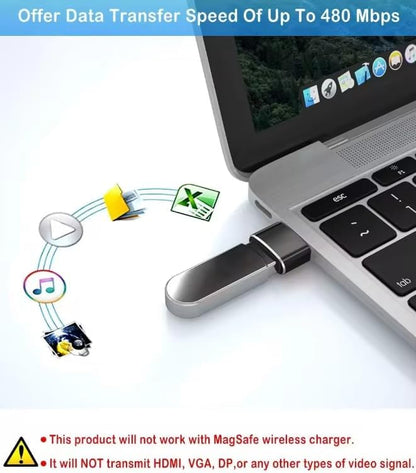 USB C to USB Adaptor 5 Pack,USB to USB C Adapter,Type C Male to A Female Charger Converter Kit Connectors for Laptops, Phones, Tablets, Computers, Electronics