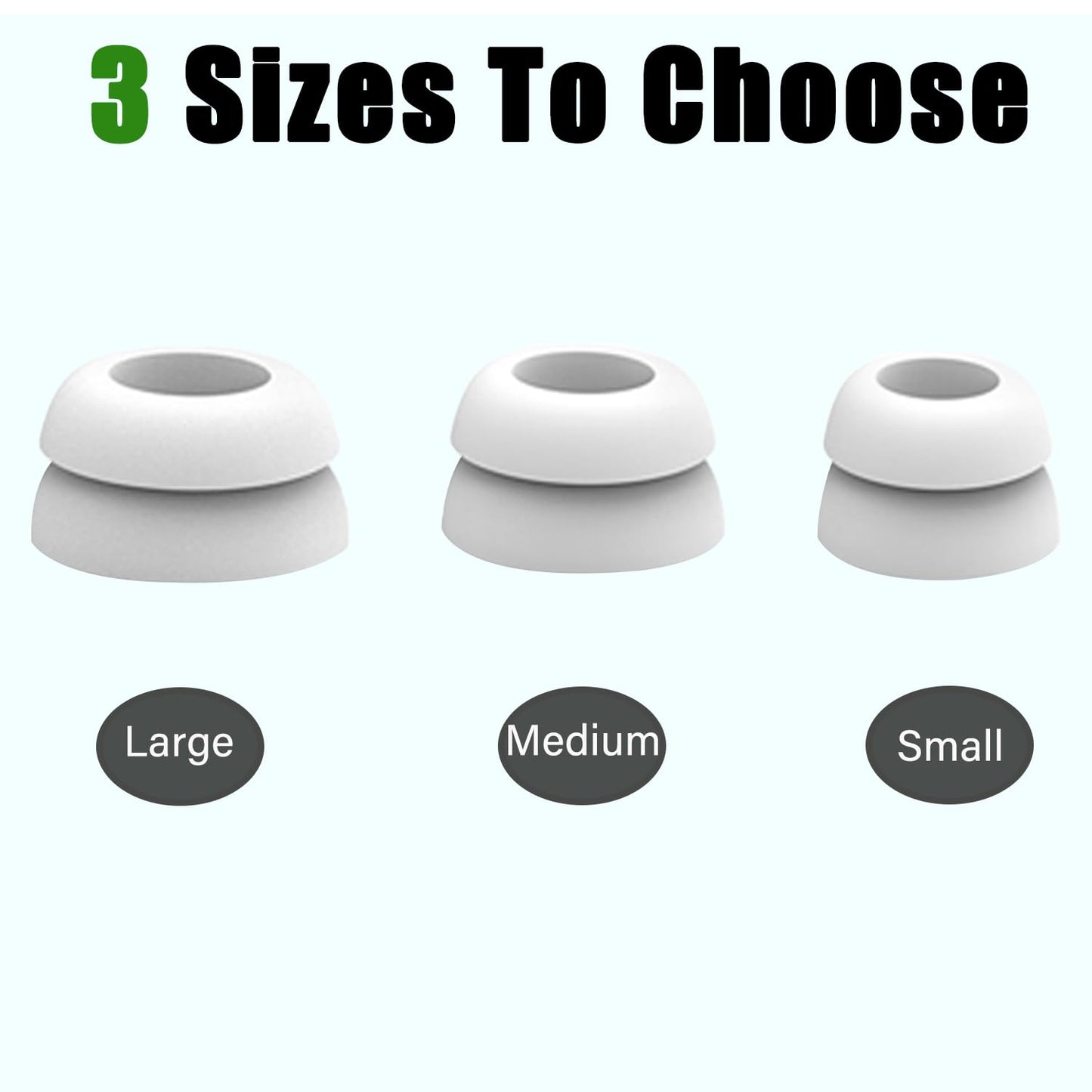 Double Flange Ear Tips for Beats Studio Buds, Anti-Slip Noise Isolating