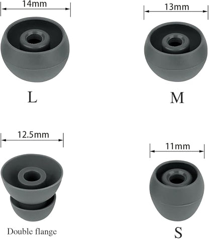 Earbud Tips Earbud Replacement Tips Replacement Earbud Tips Earbud Covers Replacement Ear Pads Earbud Rubber Tips Ear Tips for Powerbeats Pro Beats Wireless Earphone Headphones 4 Pairs (Dark Gray)