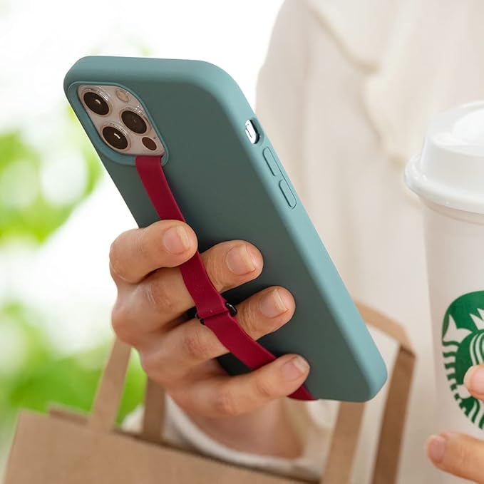 C-Shaped Clip Finger Phone Grip, Sinjimoru Silicone Cell Phone Strap for Phone Case with Clip as Phone Loop Holder for iPhone Case & Samsung Phone. Sinji Loop Clip White 230