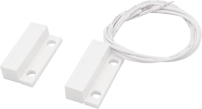 2Pcs Magnetic Reed Switch Wired Surface Mount Normally Closed NC Contact Sensor Alarm Magnetic Door Switch with 2 Wires, ABS, MC-38