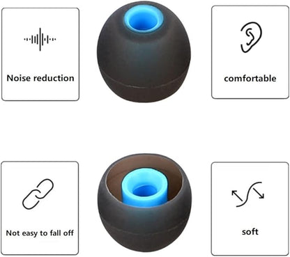 Earbuds Replacement Tips Silicone Earbud Tips Ear Gels Fit for Inner Hole from 3.8mm - 5.1mm Earphones 9 Pairs S/M/L