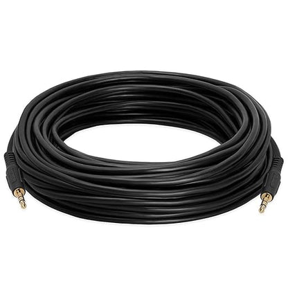 Cmple 3.5mm Aux Male to Male Stereo Audio Cable Auxiliary Headphones Cord MP3 PC - 50 Feet, Black