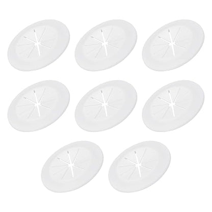 PATIKIL Desk Grommet 1-9/16", 8 Pcs Round Cable Grommet Cord Hole Cover with Adhesive Tape Flexible Table Wire Organizer for Office Home Table Countertop, White