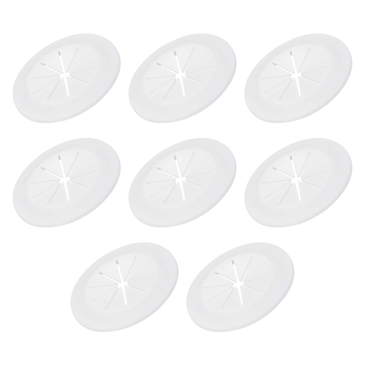 PATIKIL Desk Grommet 1-9/16", 8 Pcs Round Cable Grommet Cord Hole Cover with Adhesive Tape Flexible Table Wire Organizer for Office Home Table Countertop, Black