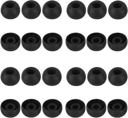 Earbud Replacement Tips - Silicone Earbud Caps for In-Ear Headphones, Black Large 10 Pairs