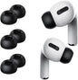 Lanwow Premium Memory Foam Tips for AirPods Pro & AirPods Pro 2nd Generation. No Silicone Eartips Pain. Anti-Slip Eartips. Fit in The Charging Case, 3 Pairs (Medium, Black)