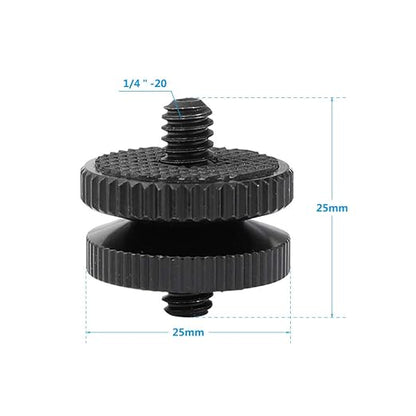 CAMVATE 1/4"-20 Male Thread Screw Double End (2 Pieces) - 2417 (Pack of 2)