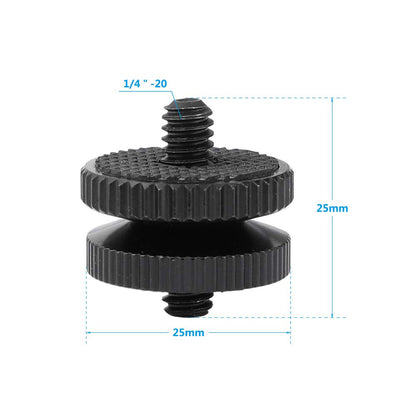 CAMVATE 1/4"-20 Male Thread Screw Double End (2 Pieces) - 2417